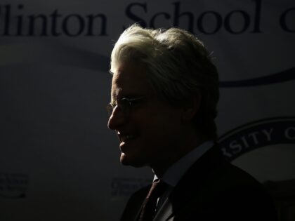 David Brock, founder of Correct the Record, speaks at the Clinton School of Public Service