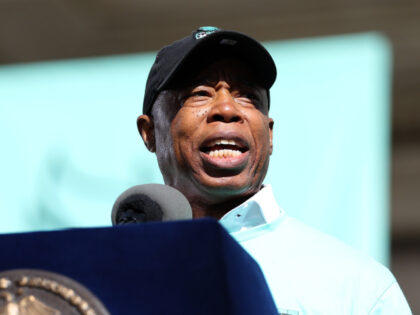 NEW YORK, NEW YORK - OCTOBER 24: New York City Mayor Eric Adams speaks during the New York