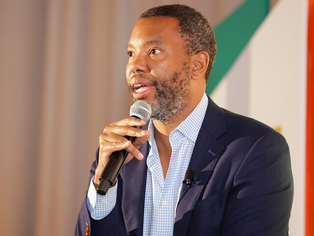 Author Ta-Nehisi Coates is seen onstage during the Alight Align Arise: Advancing the Movem