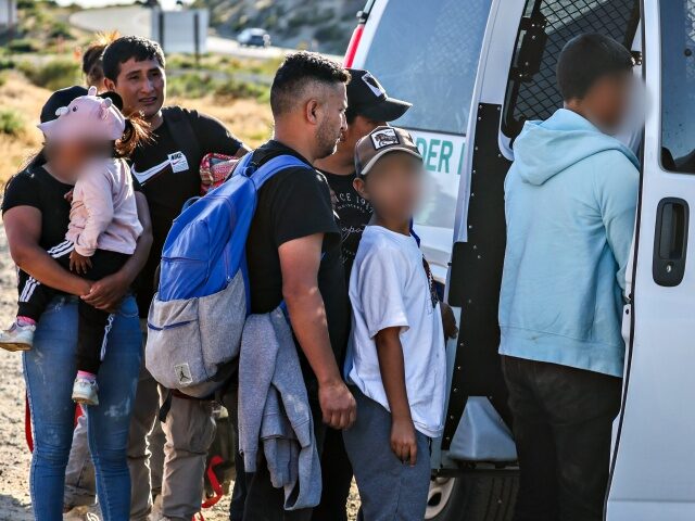 Jacumba Hot Springs, CA, Sunday, May 12, 2024 - Families board a Border Patrol vehicle at