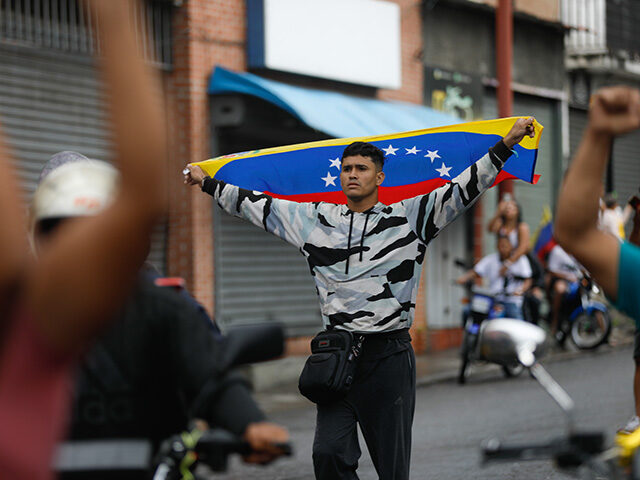 People gather to protest against reelection of Venezuelan President Nicolas Maduro for the