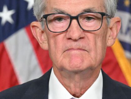 TOPSHOT - US Federal Reserve chairman Jerome Powell holds a press conference in Washington