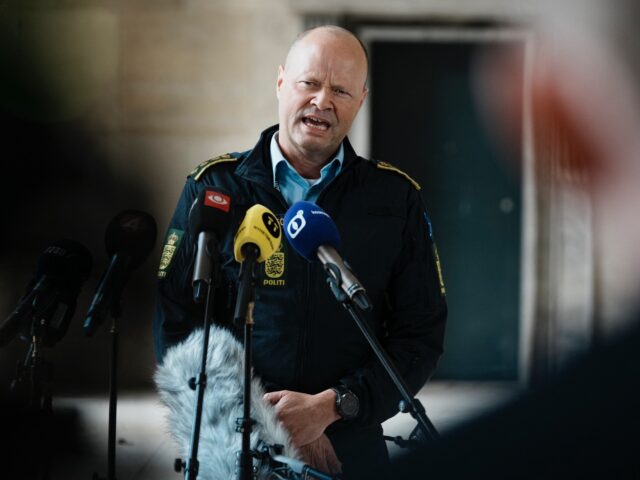 Senior police inspector Jens Jespersen addresses a press conference in Copenhagen regardin