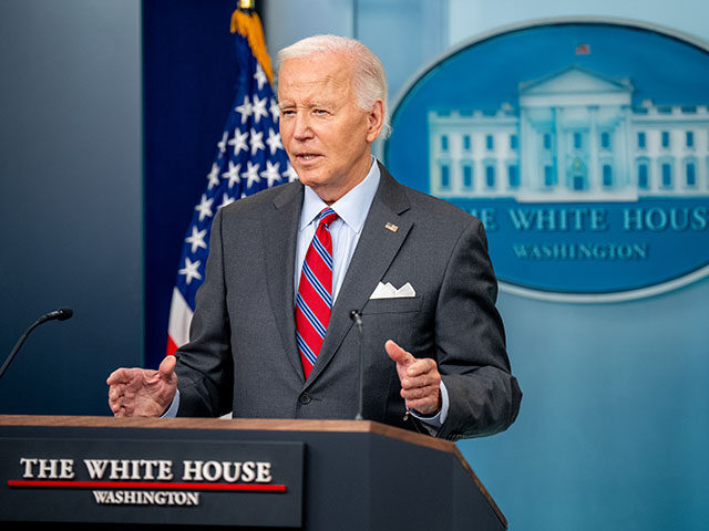 U.S. President Joe Biden speaks during a news conference in the Brady Press Briefing Room