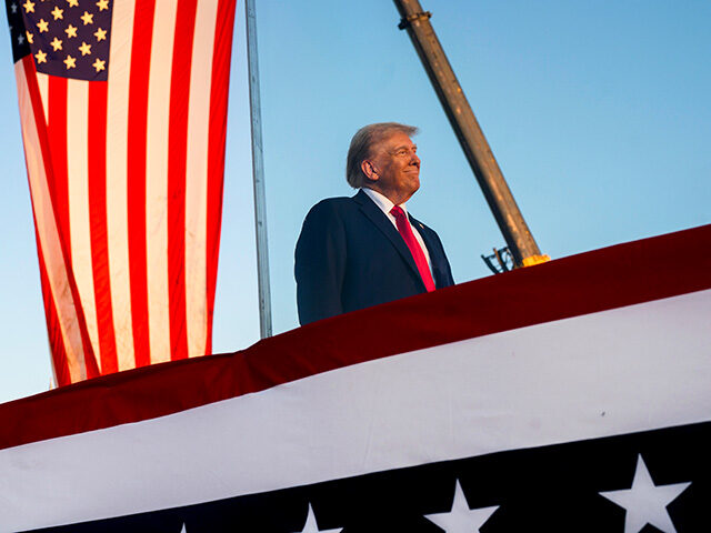 Former US President Donald Trump during a campaign event at the Butler Farm Show in Butler