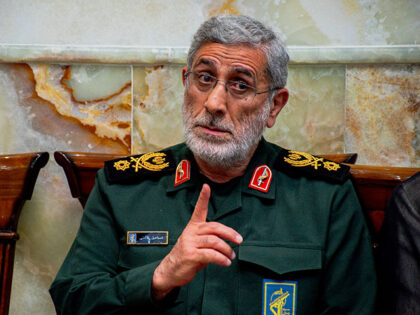 Esmail Qaani, Commander of the IRGC Quds Force, participates in a religious ceremony in Te