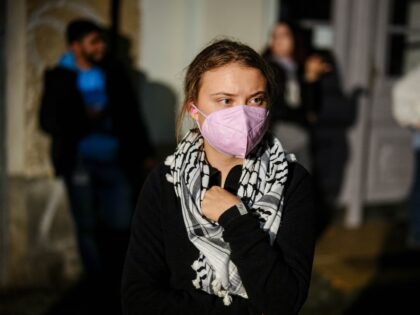 07 October 2024, Berlin: Greta Thunberg, Swedish activist, takes part in a pro-Palestinian