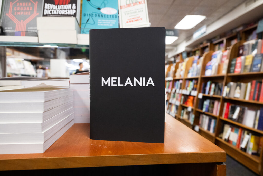 A copy of former US First Lady Melania Trump's new book, "Melania" is seen for sale at the Politics and Prose Bookstore in Washington, DC, on October 8, 2024. (Photo by SAUL LOEB / AFP) (Photo by SAUL LOEB/AFP via Getty Images)