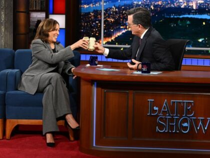 NEW YORK CITY - OCTOBER 8: The Late Show with Stephen Colbert and guest Vice President Kam