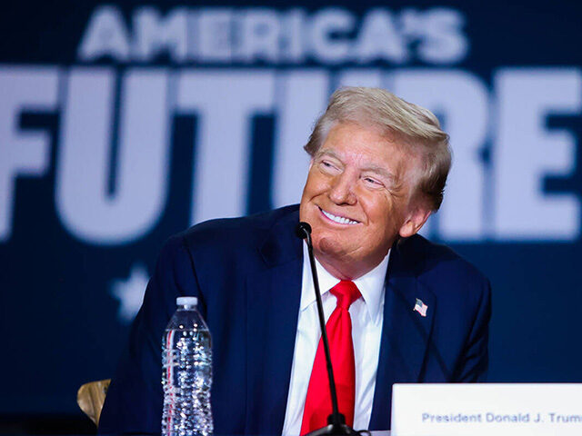 Republican presidential nominee former President Donald Trump during a Building America's