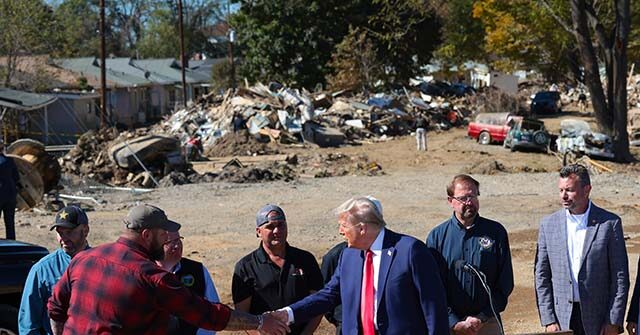 Trump Visits Hurricane Helene-Ravaged Western North Carolina