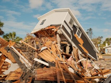 A destroyed home after Hurricane Milton in St. Pete Beach, Florida, US, on Thursday, Oct.