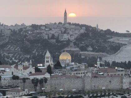 Jerusalem sunrise (Joel Pollak / Breitbart News)