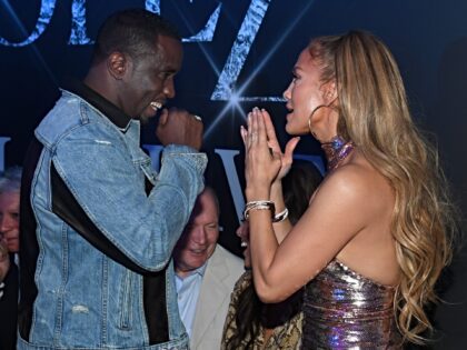 LAS VEGAS, NV - SEPTEMBER 30: Sean "Diddy" Combs (L) and Jennifer Lopez attend the after p