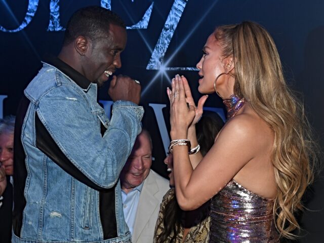 LAS VEGAS, NV - SEPTEMBER 30: Sean "Diddy" Combs (L) and Jennifer Lopez attend the after p