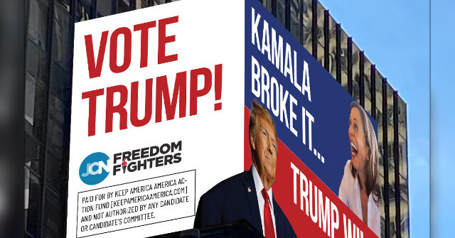 Job Creators Network Unleashes Massive Times Square Billboard: 'KAMALA BROKE IT … TRUMP WILL FIX IT'