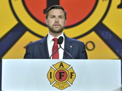 Republican vice presidential nominee Sen. JD Vance, R-Ohio, speaks to attendees at the Int