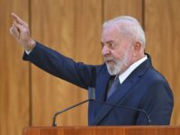 Luiz Inacio Lula da Silva, Brazil's president, during a press conference with Fumio K