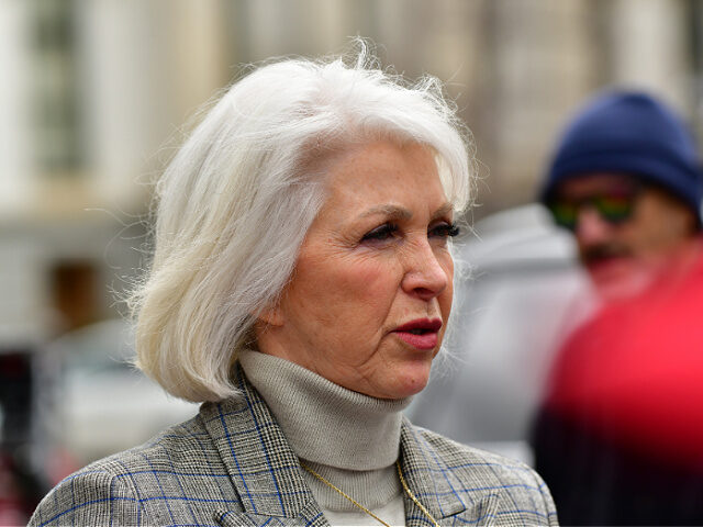 DENVER, CO - APRIL 5 : Mesa County Clerk and Recorder Tina Peters is in the rally at west