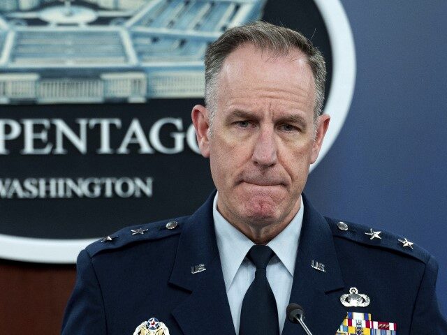 Pentagon spokesman Air Force Maj. Gen. Patrick Ryder listens to a question during a briefi