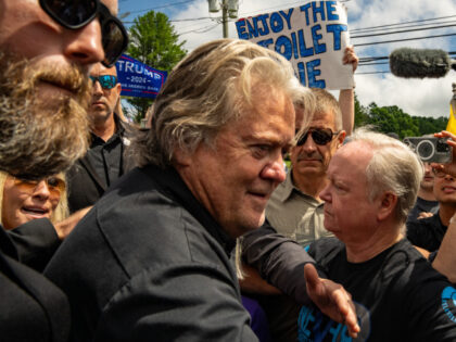 Steve Bannon, the former Donald Trump White House strategist, departs to turn himself in t