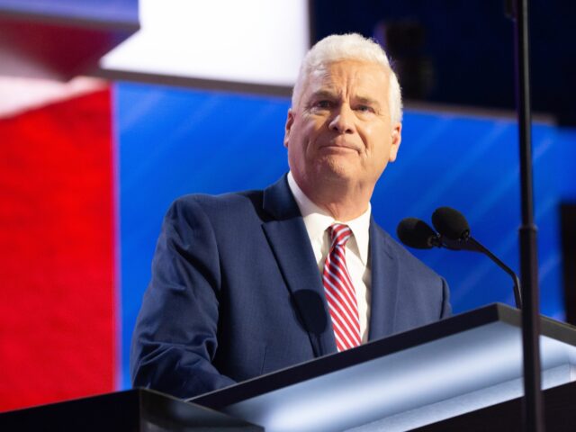 MILWAUKEE, WISCONSIN - JULY 16: House Majority Whip Rep. Tom Emmer speaks during the Repub