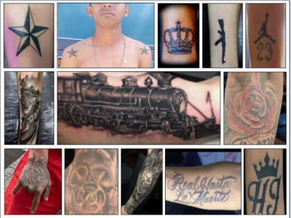 Tren de Aragua tattoos (Texas Department of Public Safety)