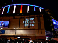 DNC Projects ‘Trump Praised Hitler’ Outside Rally at Madison Square Garden