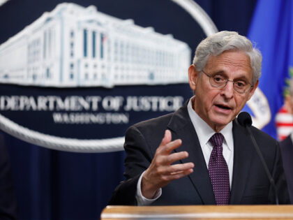 WASHINGTON, DC - SEPTEMBER 27: U.S. Attorney General Merrick Garland speaks about the work