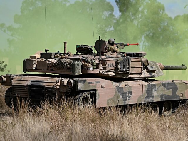 TOWNSVILLE, AUSTRALIA - JULY 27: An Australian M1 Abrams tank participates in an Urban ass