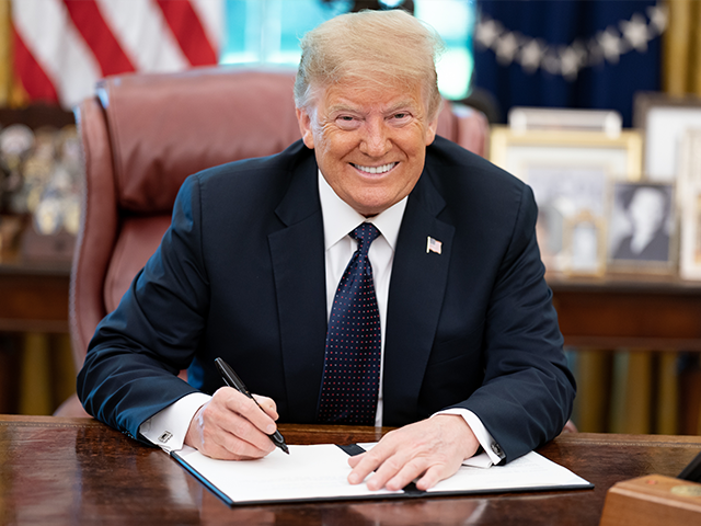 President Donald J. Trump signs a Presidential Memorandum on Protecting the United States