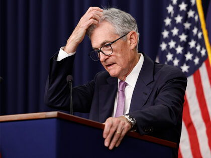 Federal Reserve Chairman Jerome Powell speaks at a news conference following the September