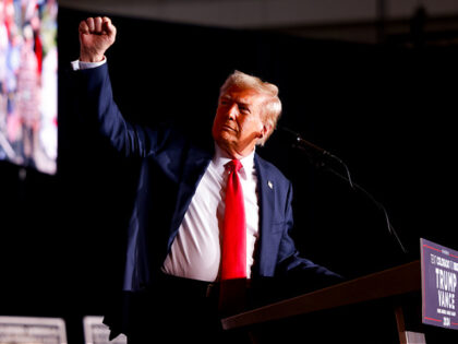 AURORA, COLORADO - OCTOBER 11: Republican presidential nominee, former U.S. President Dona