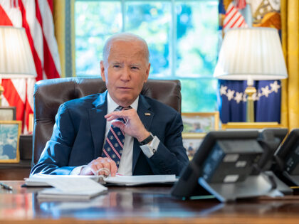 Chicago - President Joe Biden talks on the phone with President Isaac Herzog of Israel in