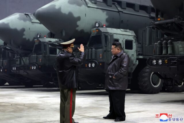 An undated picture released by North Korea's official Korean Central News Agency via KNS o