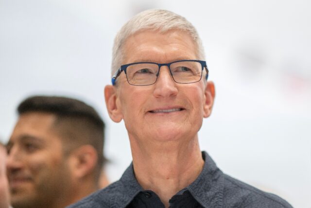 Apple CEO Tim Cook was in China on Tuesday for the second time this year, his social media