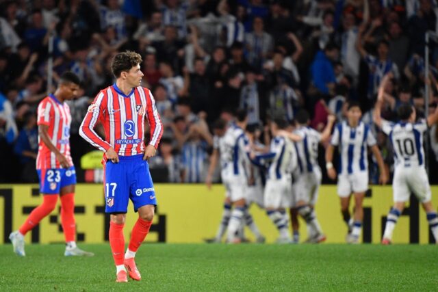 Atletico Madrid let in a late equaliser at Real Sociedad