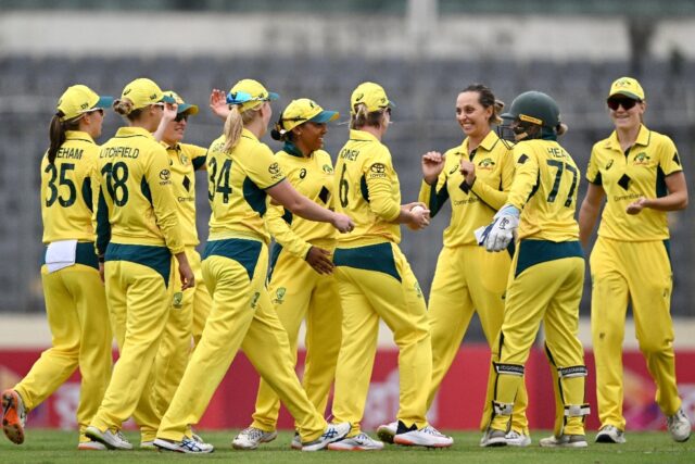 Australia, seen here in action against Bangladesh in March 2024, beat New Zealand in the W