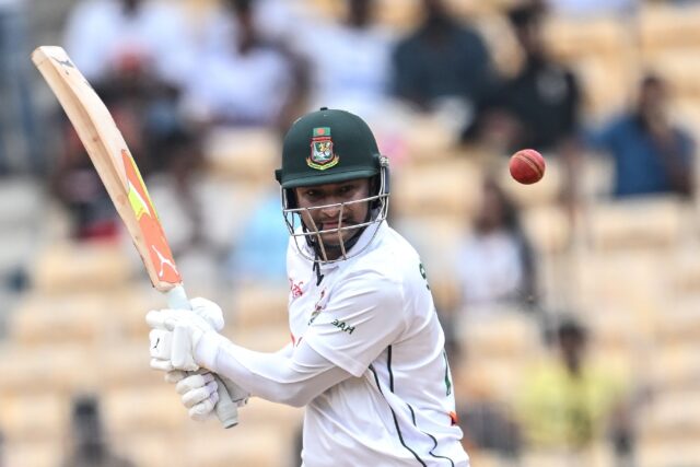 Bangladesh's Shakib Al Hasan, seen here during the first Test against India in September