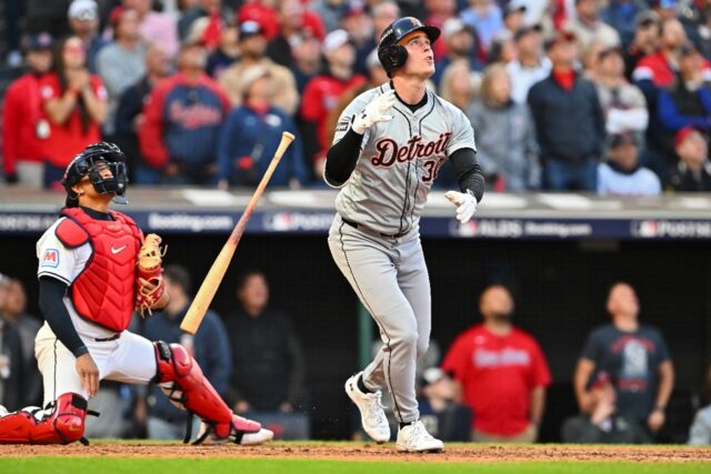 Detroit slugger Kerry Carpenter blasts a three-run home run to snatch a dramatic win over