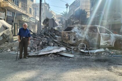 Devastation the day after Israel attacked the iconic marketplace in the southern Lebanese