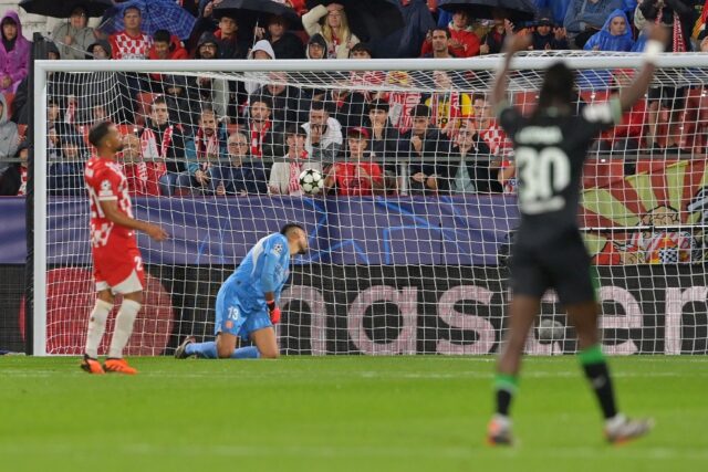 Girona goalkeeper Paulo Gazzaniga was beaten three times, twice by his own team-mates