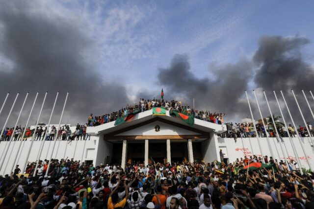 The Gonobhaban palace, the former official residence of the prime minister of Bangaldesh,