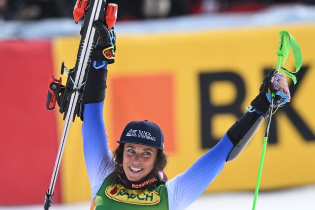 Italy's Federica Brignone won the giant slalom at Soelden