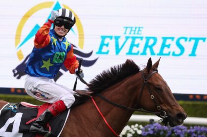 Jockey Craig Williams rode Bella Nipotina to victory at The Everest in Sydney