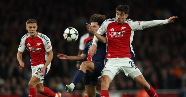 Arsenal Defeats PSG 2-0 in Champions League