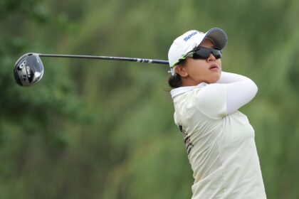 Kim Sei-young of South Korea plays a shot during the first round of the Shanghai LPGA golf