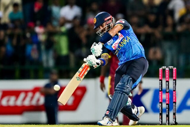 Kusal Mendis played a 56 not out for Sri Lanka in their ODI match against West Indies