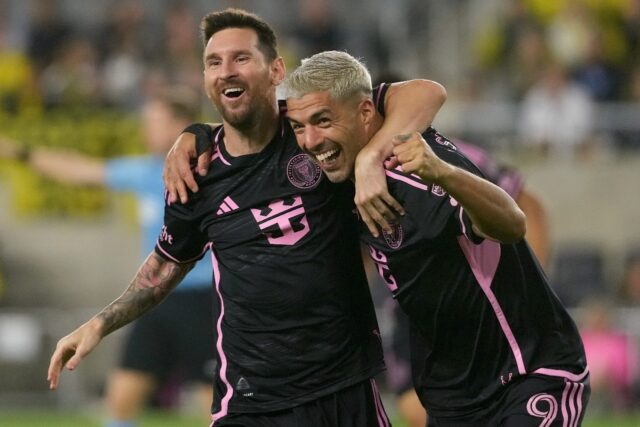 Lionel Messi and Luis Suarez were on target as Inter Miami beat Columbus Crew to clinch ML