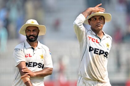 Pakistan's Noman Ali (right) and Sajid Khan took all 20 wickets against England